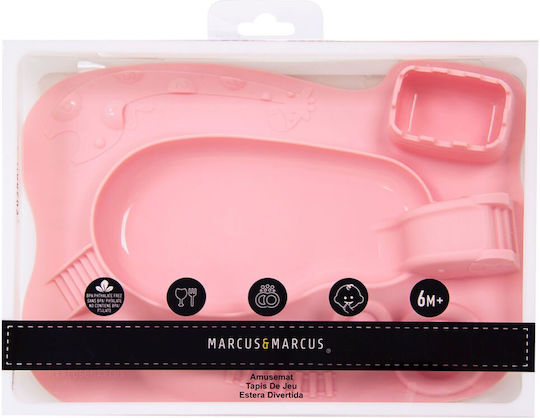 Marcus & Marcus Baby Food Plate made of Silicone Pink