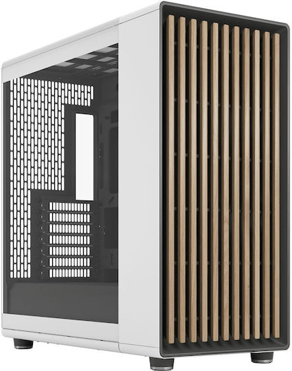 Fractal Design North XL RC Gaming Midi Tower Κουτί Υπολογιστή με Πλαϊνό Παράθυρο Chalk White