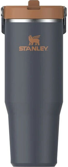 Stanley IceFlow Flip Straw 2.0 Glass Thermos Stainless Steel BPA Free 890ml Twilight With Straw