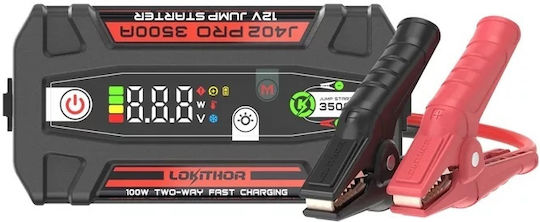 Lokithor J402 PRO Portable Car Battery Starter 6000mAh with Power Bank USB Flashlight 12V