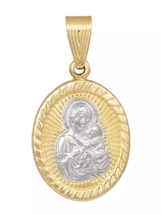 Two-tone Constantine Coin Pendant Gold 9K