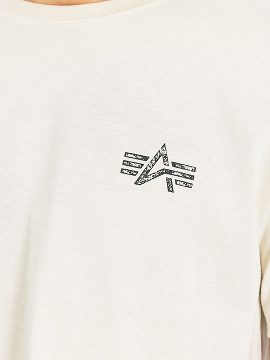 Print T T-shirt Μπεζ