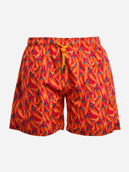 Herren Badebekleidung Shorts Blue, Adrio Red Peppers