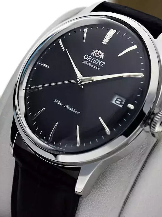 Orient Classic Ανδρικό Ρολόι 38mm Αυτόματο με Μαύρο Δερμάτινο Λουράκι