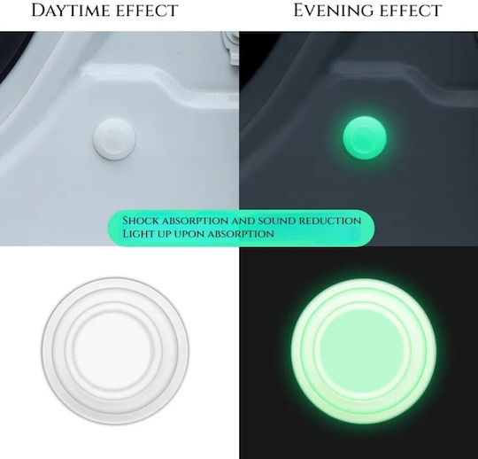 Anti-Vibration Phosphorescent Silicone Car Stickers Doors Hood & Trunk Set 20 Pieces Tc-248
