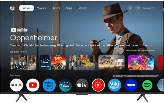TCL Smart Τηλεόραση 65" 4K UHD QLED T8C HDR (2025) 65T8C