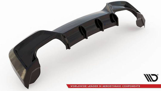 Rear Bumper Diffuser Bmw 1 F20 11-15 M135i Bumper Gloss Black 2 Double Exhaust Holes Left & Right Abs Plastic Maxton Design 1 Piece