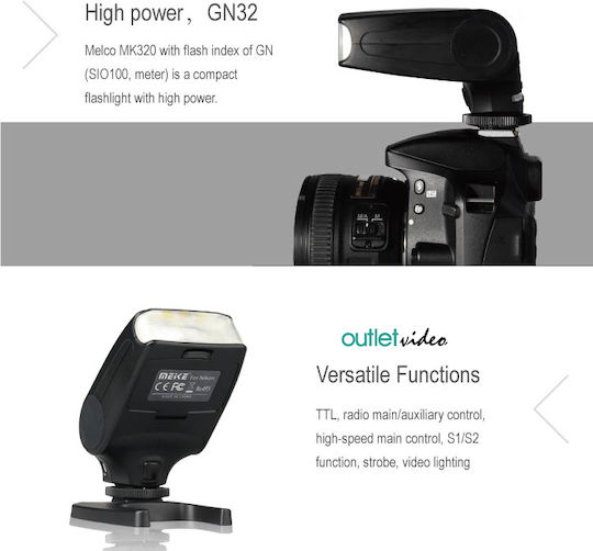 Flash Meike Mk-320f LCD TTL Fuji