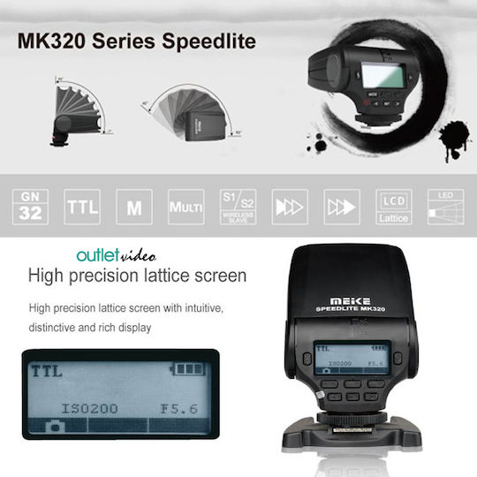 Flash Meike Mk-320f LCD TTL Fuji
