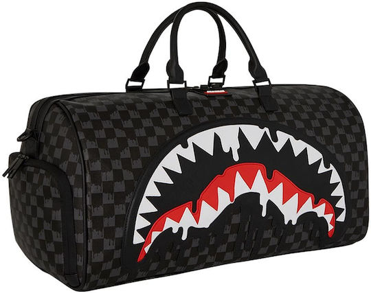 Sprayground Sharks In Paris Duffle Reisetasche Schwarz aus Künstliches Leder L50xB25xH27cm