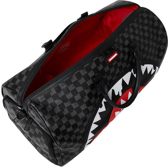 Sprayground Sharks In Paris Duffle Reisetasche Schwarz aus Künstliches Leder L50xB25xH27cm