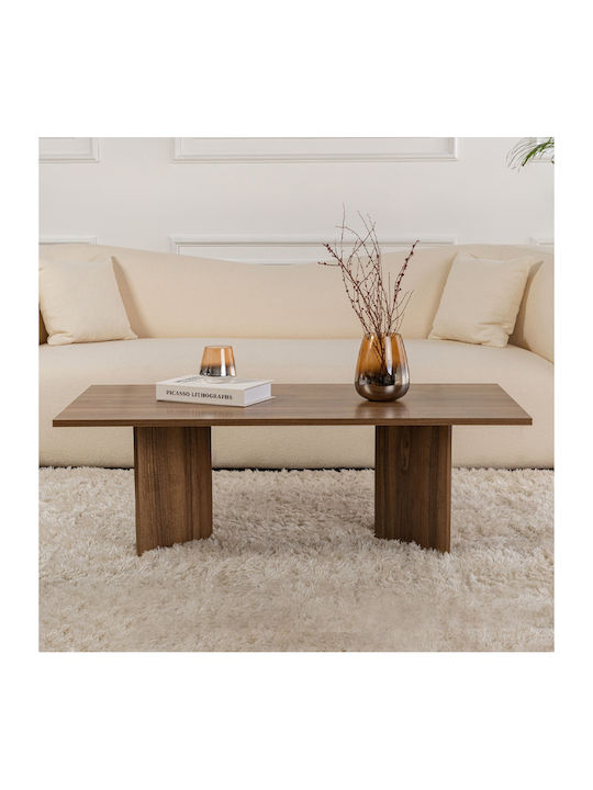 Masa De Cafea Centrală Rectangulară Sabin Din Lemn Culoare Nuc L119xL60xÎ40cm