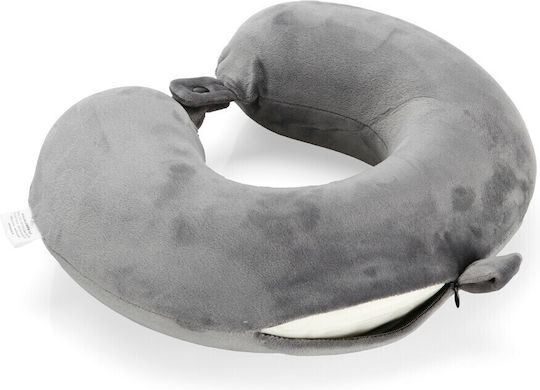 Lampa Μαξιλαράκι Ταξιδίου Μαξιλαράκι Memory Foam Γκρι