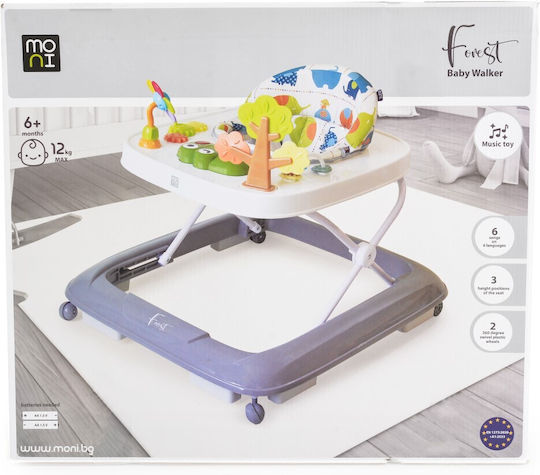 Moni Baby Walker for 6+ Months Gray