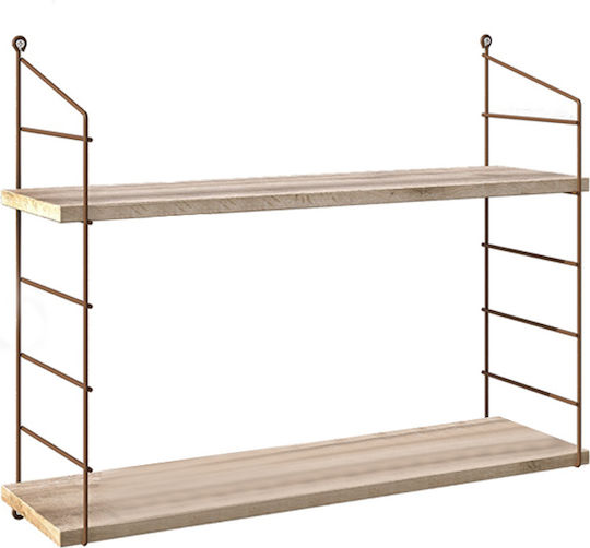 Ράφι Armoni Sacramento Oak 72x20x58εκ.