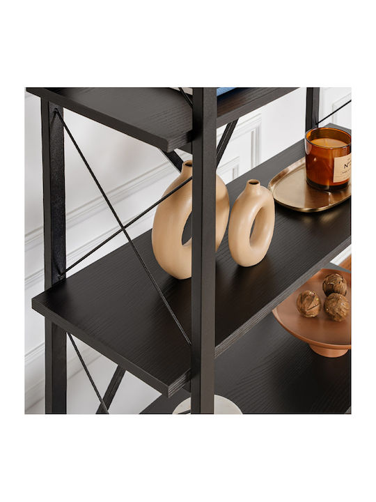 Bibliothek Elysian Schwarz 90x33.5x180cm