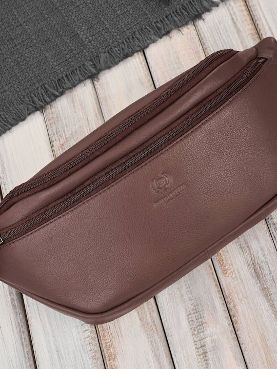 Magazin online pentru femei Piele Bum Bag pentru Curea Tabac maro