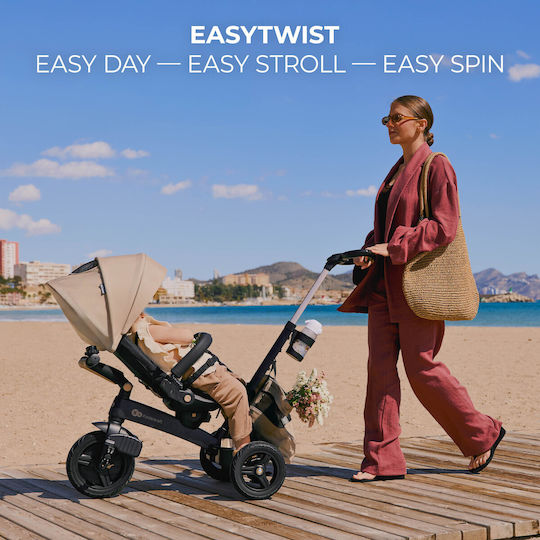 Kinderkraft Easytwist Μετατρεπόμενο με Χειρολαβή Γονέα 5 σε 1 Μπεζ