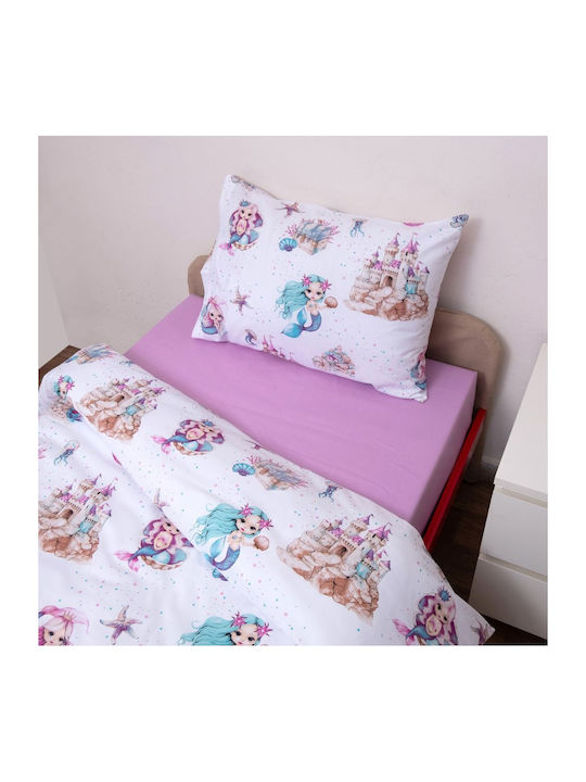 Viopros Cotton Baby Quilt 120x160cm White-pink