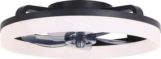Wellio Ceiling Light 50cm with Light Fixture Black