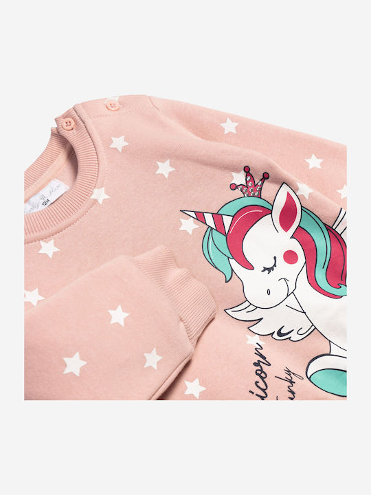 Funky Kids Sweatpants Set Pink