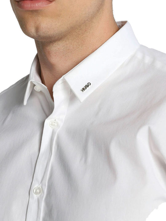 Ero3 Long-sleeved Cotton Shirt White