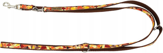 Dog Leash Autumn Pattern Adjustable Tape 16mm/220cm Brown