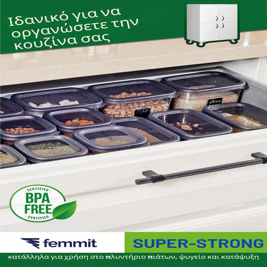 Femmit Set 36 Pieces General Use Jars 550 1,200 1,700 Ml Airtight Lid Plastic