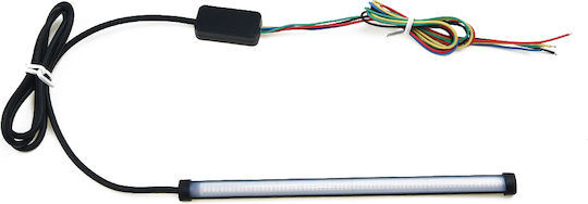 Flexible Motorcycle Headlight LED Strip Running-strobe Brake Lights & Dynamic Turn Signals High Brightness 30cm Tc-256
