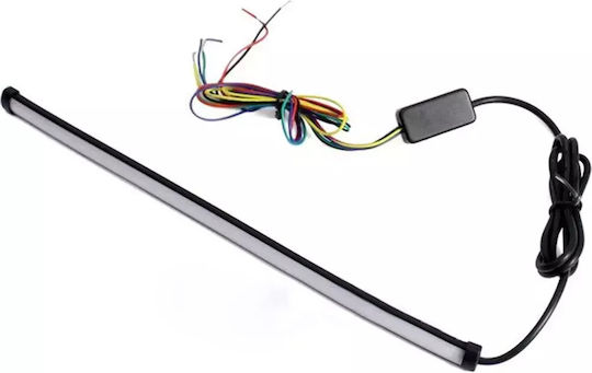 Flexible Motorcycle Headlight LED Strip Running-strobe Brake Lights & Dynamic Turn Signals High Brightness 30cm Tc-256