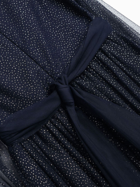 Kinderkleid Langärmelig Tüll Blau