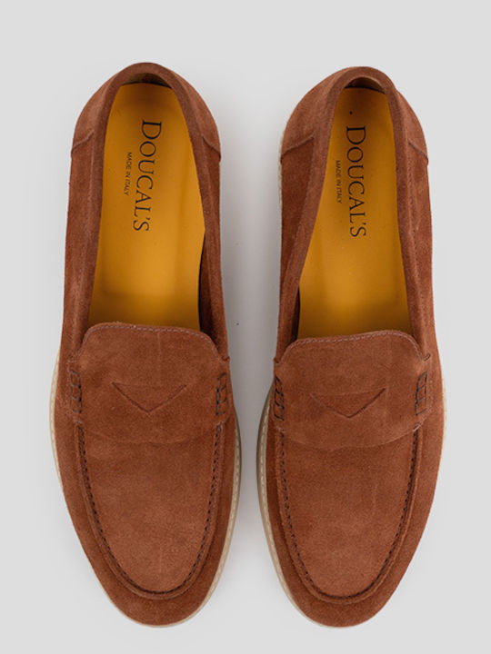 Suede Ανδρικά Loafers σε Καφέ Χρώμα