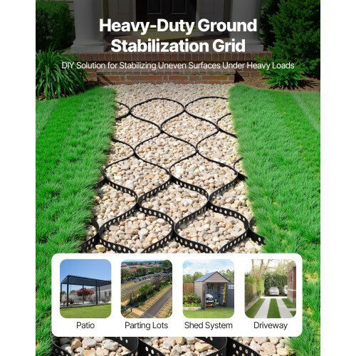 Vevor Ground Grid 4-Inch Deep Geocell Grid 17.06x8.86ft 5200x2700mm Gravel