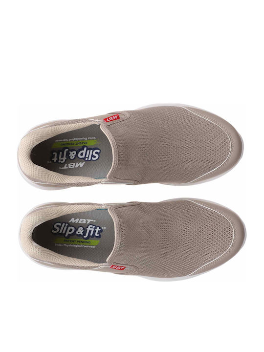 Анатомични Дамски Slip-On Кожени Бежови