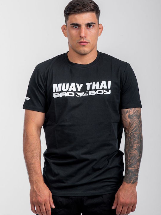 Bad Boy Short Sleeve Shirt BB-000018-100 for Muay Thai Black