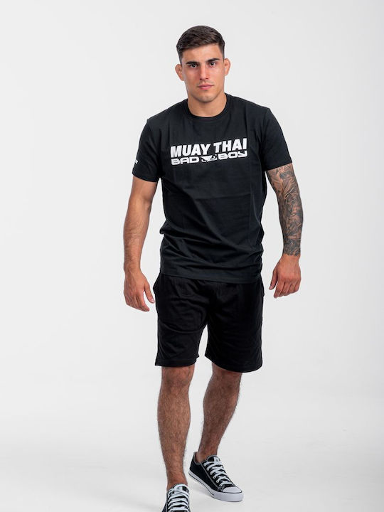 Bad Boy Short Sleeve Shirt BB-000018-100 for Muay Thai Black