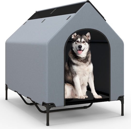 Costway Hundehaus Stoff Außenbereich Gray 64x91x86cm