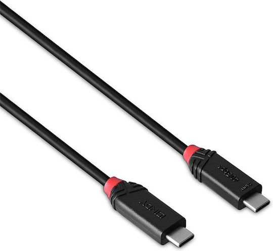 Lindy USB 4 Video Cable USB-C male - USB-C 240W PD Μαύρο 1m