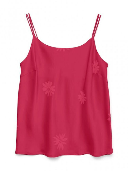 Aware Damen Sommer Bluse mit Trägern Raspberry