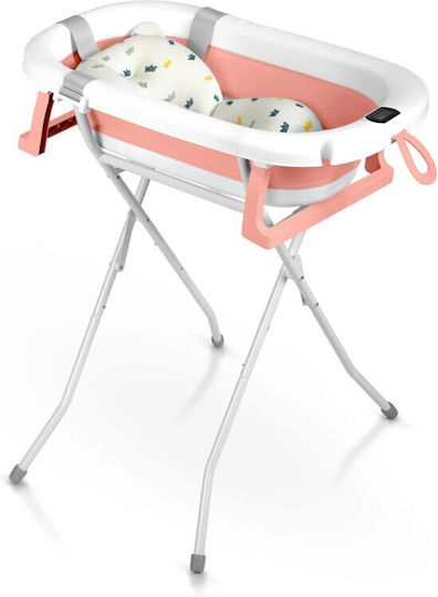 Ricokids Μπανιέρα Μωρού με Βάση με Θερμόμετρο Ροζ