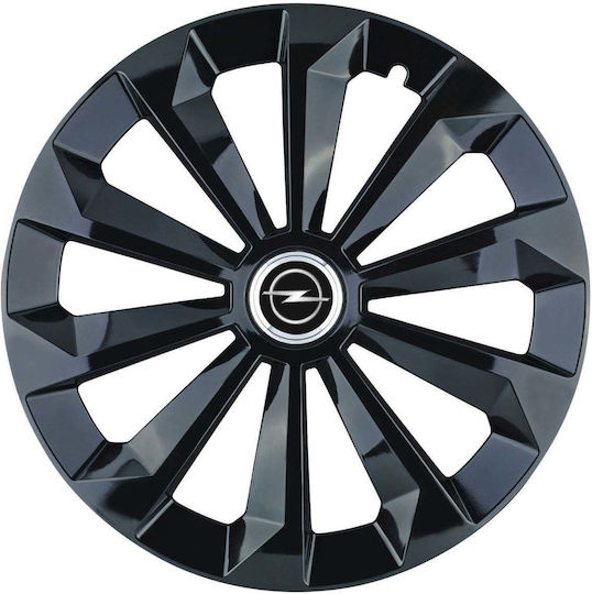 Set 4 Fame Schwarze R15 Radkappen Opel Autos