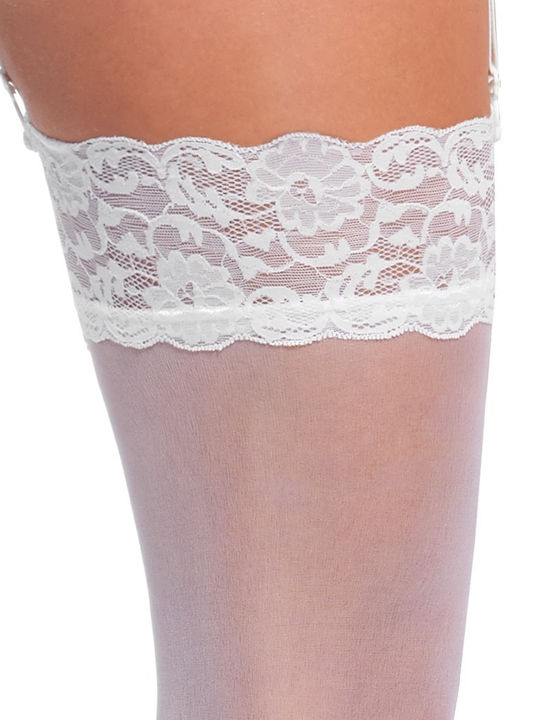 Cottelli Collection Sexy Κάλτσες Λευκές