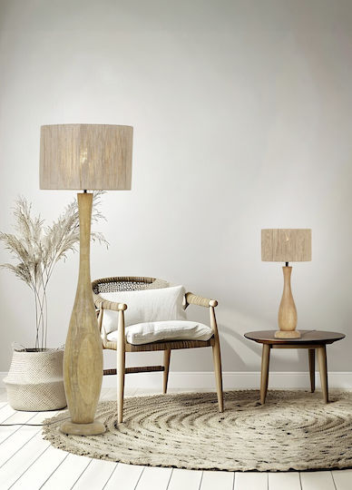 Trio Lighting Floor Lamp H135xW40cm. with Socket for Bulb E27 Beige