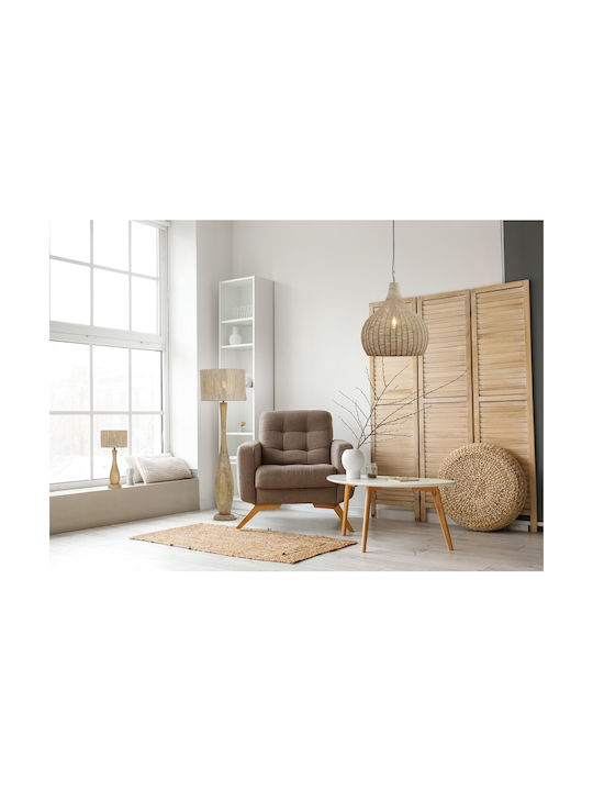 Trio Lighting Floor Lamp H135xW40cm. with Socket for Bulb E27 Beige