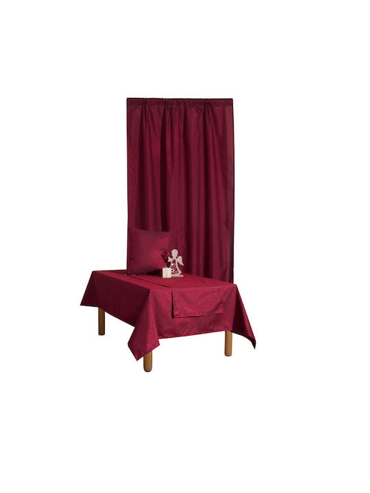 Viopros Viopros Vorhänge Mit Bleistiftfalten Rote 280x270cm
