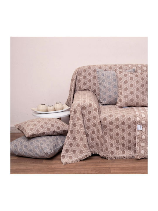 Anna Riska 1450 Ριχτάρι Πολυθρόνας Δύο 'Οψεων Chenille 180x150εκ. Linen 431718