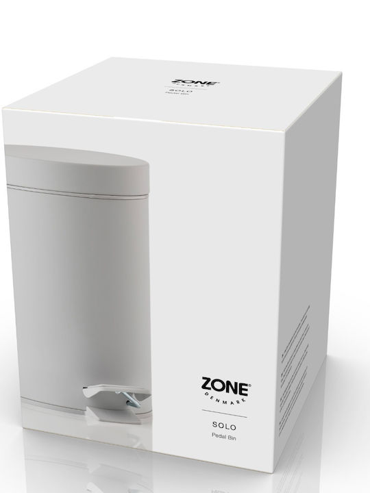 Zone Denmark Inox Καλαθάκι Μπάνιου 3lt Γκρι