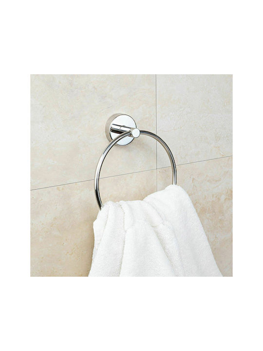 Karag Ράγα Μπάνιου Μονή Επιτοίχια με Βίδες ​17x5.2cm Inox Γκρι