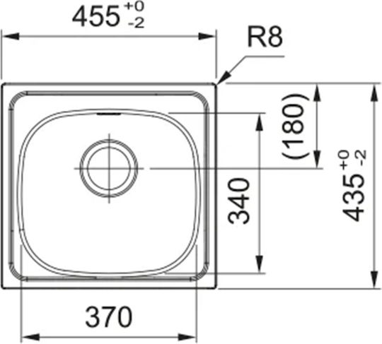 Franke Spark SKN 610-37 Drop-In Кухненски Мивка Inox Матирано Покритие Дължина 45.5xШирина 43.5см Сребрист