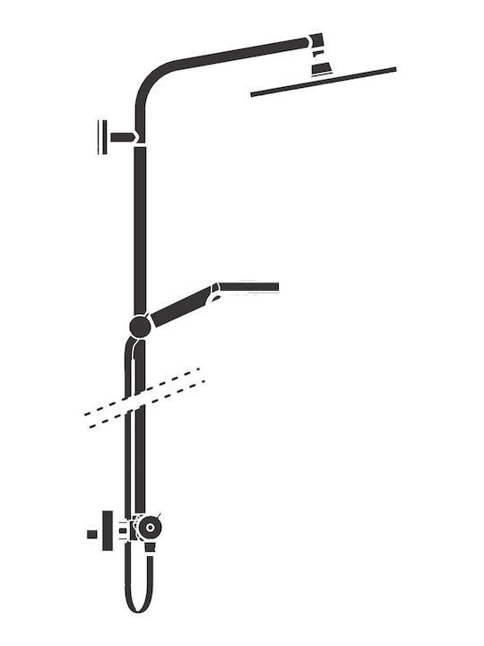 Hansgrohe Crometta S Duschsäule mit Armatur Silber